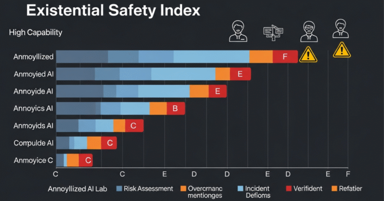 AI existential safety index visualizing risk grades for major labs
