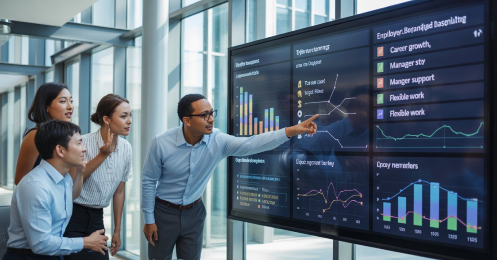 AI employer branding stories dashboard visualization