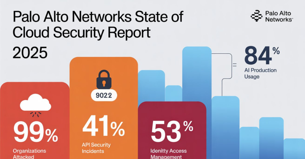 AI cloud security risks visualization from Palo Alto 2025 report