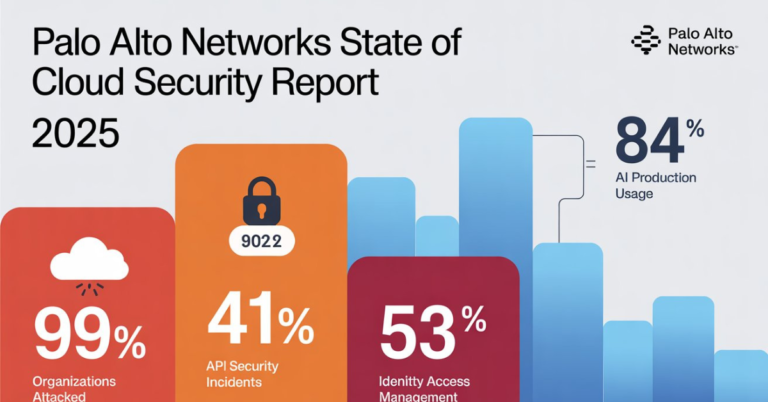 AI cloud security risks visualization from Palo Alto 2025 report