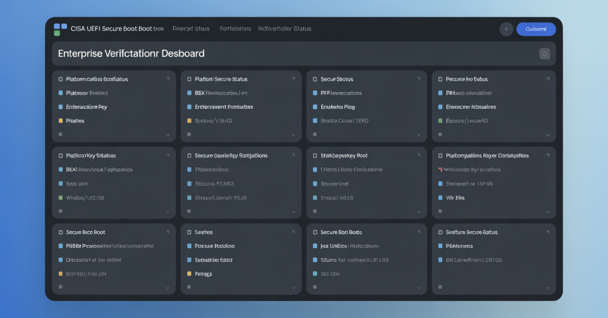 CISA UEFI Secure Boot enterprise verification dashboard screenshot